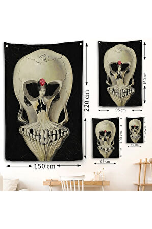 Salvador Dali - Balerin ve Kafatası Duvar Örtüsü-7393