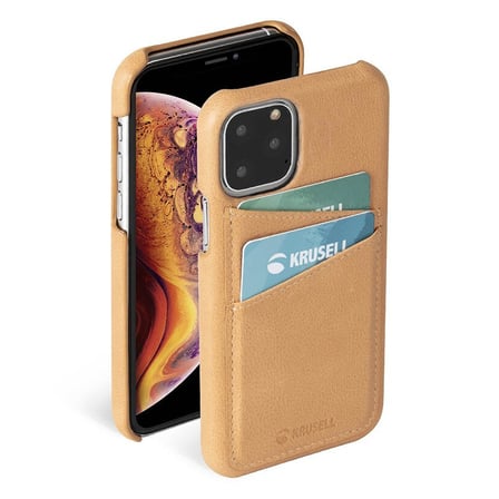 Krusell Hakiki Deri iPhone 11 Pro Vintage Kılıf - Bej