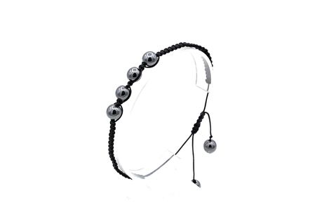 HAKİKİ MAKROME MODEL DOĞAL HEMATİT TAŞI BİLEKLİK 1. KALİTE 002