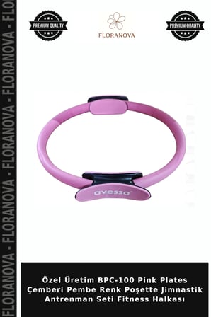 Özel Üretim BPC-100 Pink Plates Çemberi Pembe Renk Poşette Jimnastik Antrenman Seti Fitness Halkası