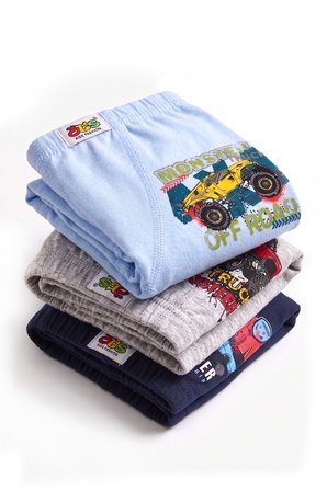 Öts Erkek Çocuk 3’lü Pamuklu Boxer Baskılı Ergonomik Tasarım (7396-3)