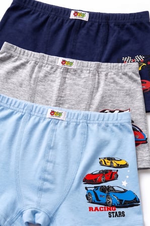 Öts Erkek Çocuk 3’lü Pamuklu Boxer Baskılı Premium Günlük Kullanım (7398-3)