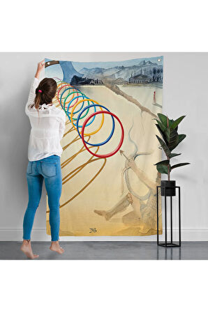 Salvador Dali - Yay Denemesi Duvar Örtüsü - L'Épreuve de l'arc-7398