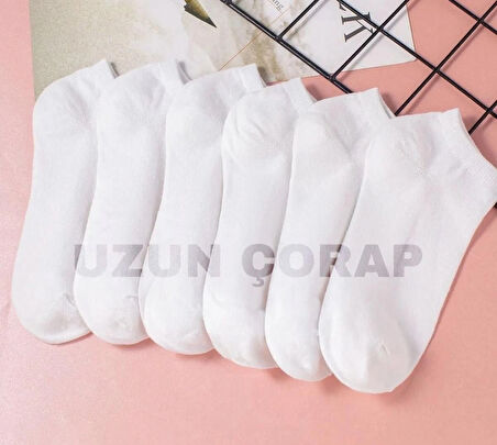 10’lü Premium Beyaz Kısa Patik Çorap