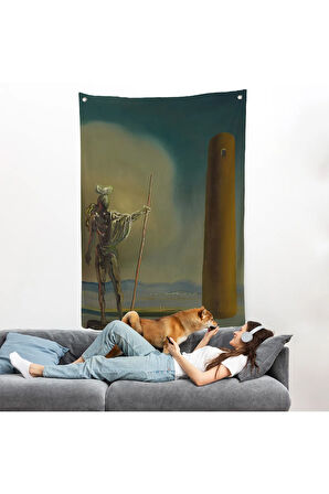 Salvador Dali - Kuledeki Şövalye Duvar Örtüsü - Le cavalier a la tour-7399