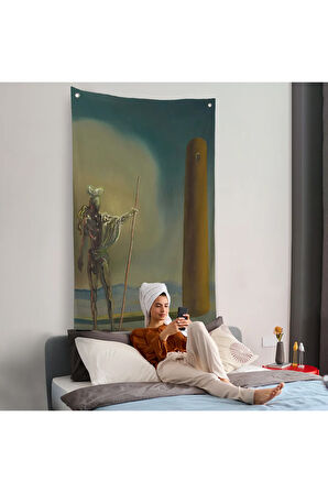 Salvador Dali - Kuledeki Şövalye Duvar Örtüsü - Le cavalier a la tour-7399