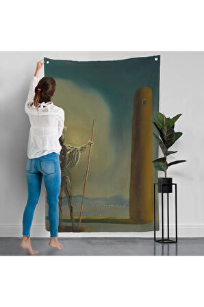 Salvador Dali - Kuledeki Şövalye Duvar Örtüsü - Le cavalier a la tour-7399