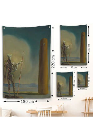 Salvador Dali - Kuledeki Şövalye Duvar Örtüsü - Le cavalier a la tour-7399