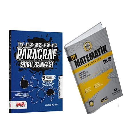 ENS TYT Matematik Deneme ve AKM Paragraf Soru Bankası Seti 2 Kitap
