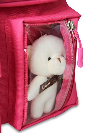 Wia Kawaii Kore Tarzı Ayıcıklı İlkokul ve Beslenme Çantası
