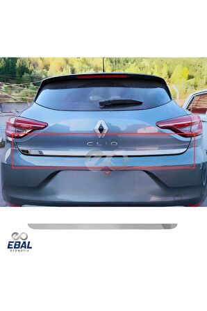 Renault Clio 5 HB Krom Bagaj Alt Çıtası 2020 Paslanmaz Çelik