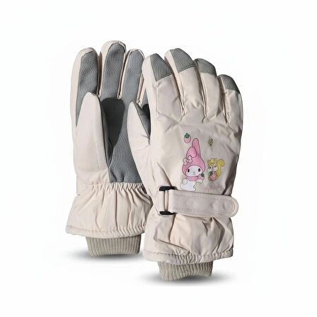 4-8 Yaş Kız Çocuk Şişme Kar Kayak Eldiveni