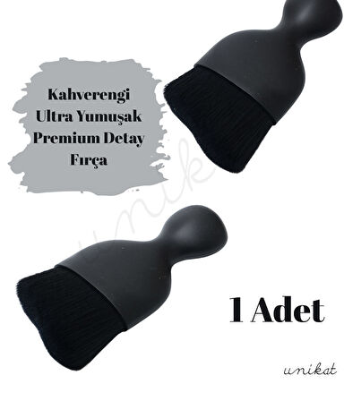 Hassas Yumuşak Araç Detay, Makyaj, Toz Alma, Temizleme Çok Fonsiyonlu Fırça - Siyah