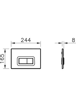 VitrA Loop R 740-0685 Kumanda Paneli, Mat krom