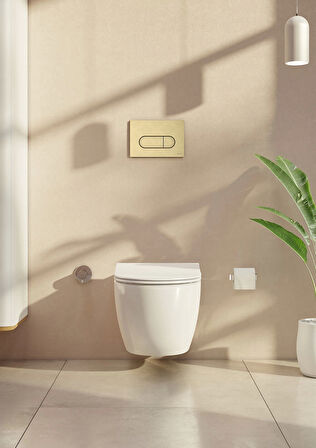 VitrA Root Round 740-2225 Kumanda Paneli, Fırçalı Altın