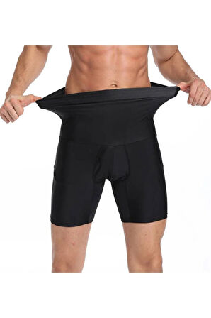 Destekli Erkek Korse Boxer Karın Bölgesi Sıkılaştırıcı ve Toparlayıcı Silikon Kaydırmaz Bel Çevresi