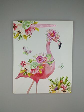 FLAMİNGO KARTON ÇANTA BEYAZ 26CM X 32CM - 1 ADET
