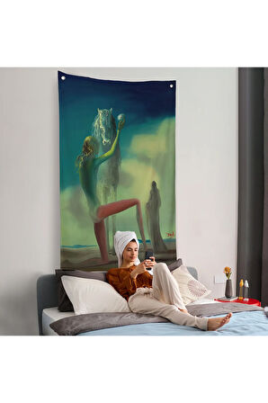 Salvador Dali - Ölüm Şövalyesi Duvar Örtüsü - Chevalier de la Mort-7400