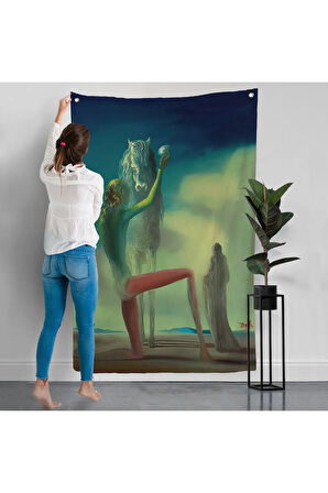 Salvador Dali - Ölüm Şövalyesi Duvar Örtüsü - Chevalier de la Mort-7400