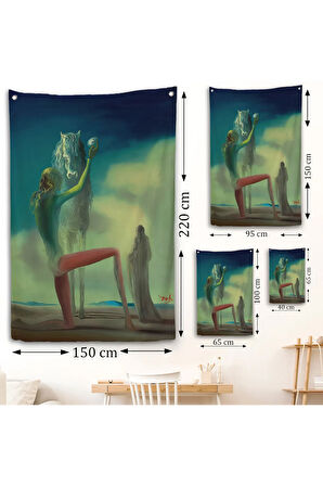 Salvador Dali - Ölüm Şövalyesi Duvar Örtüsü - Chevalier de la Mort-7400