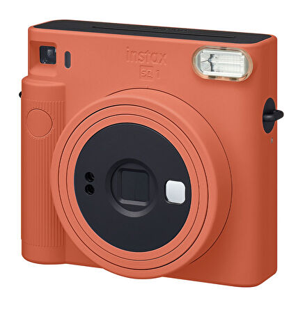 Fujifilm Instax SQ1 Terracotta Turuncu Fotoğraf Makinesi 10'lu Kare Film Deri Kılıf Pleksi Çerçeve v