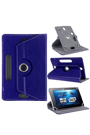 Lenovo Tab 2 A7-30H Tablet Kılıf Deri Standlı Dönerli Universal 7 inç