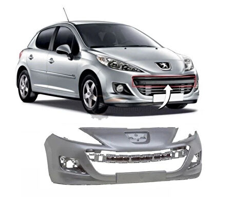 PEUGEOT - ÖN TAMPON ( İÇ PANJURLA BERABER) PG 207 2009- - 7401SN / 7401.SN