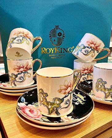 ROYKING LUCİANA 6 LI KAHVE FİNCANI BONE CHINA