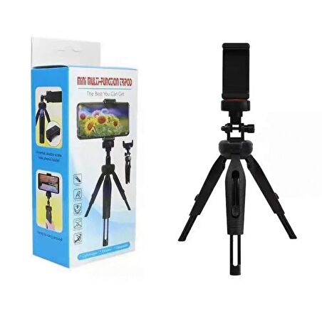 Unico 360 Derece Ayarlanabilir Selfie Stick Mini Tripod Yükseklik Ayarlı Mini Tripod Taşınabilir