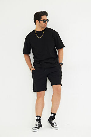 Pamuklu Relax Konforlu Oversize Tişört ve Şort Takımı