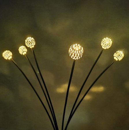 6 LED Fas Topu Güneş Enerjili Bahçe Lambası Solar Çim Yol Peyzaj Aydınlatma Dekoratif Işık Sıcak Beyaz