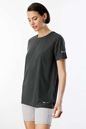Kadın Nem Emici Hızlı Kuruma Atletik Teknik Performans Spor T-shirt DRIFIT-KISAKOL