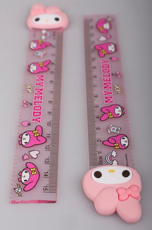 "DEKOMUS ISLAK MENDİL HEDİYELİ" LİSANSLI MY MELODY "TEKLİ" CETVEL 15 CM 