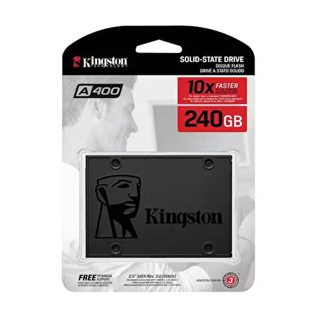 Kingston A400 2.5 inç 240 GB Sata 3.0 350 MB/s 500 MB/s SSD 