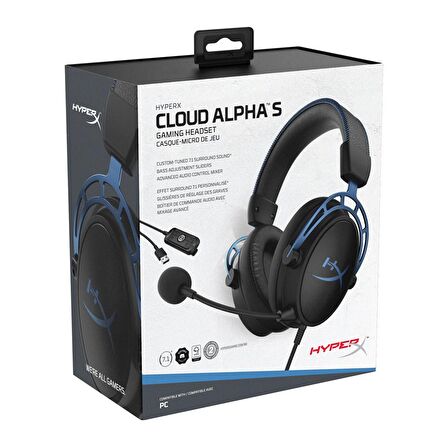 HyperX Cloud Alpha S Mikrofonlu Stereo Gürültü Önleyicili Oyuncu Kulak Üstü Kablolu Kulaklık