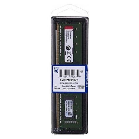 Kingston KVR32N22S6/4 4 GB DDR4 3200MHz CL22 Bilgisayar Bellek