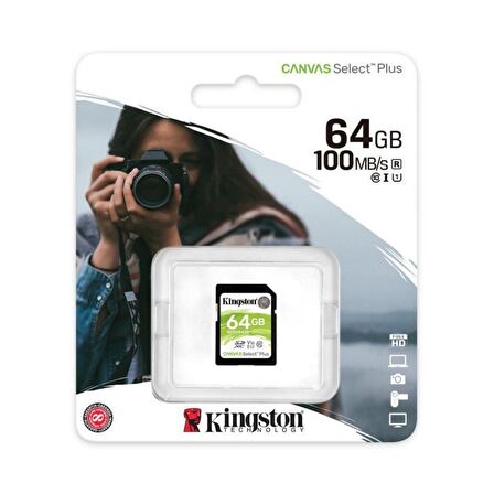 Kingston Canvas Select Plus SDS2/64GB 64 GB SDXC Class 10 UHS-I Hafıza Kartı