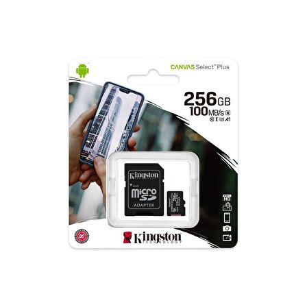 KİNGSTON 256 GB 100 MB/S MİCROSD HAFIZA KARTI