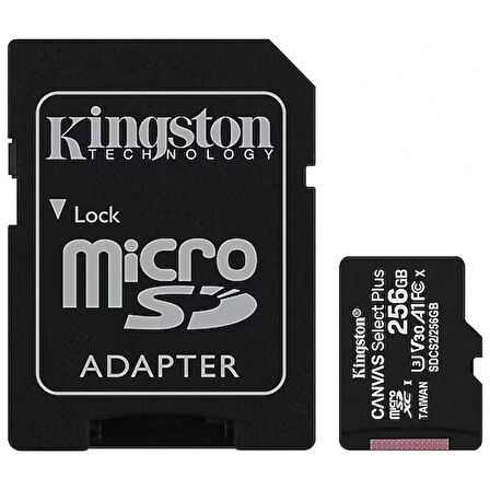 Kingston SDCS2 256GB micSDXC Canvas Select Plus 100R A1 Hafıza Kartı
