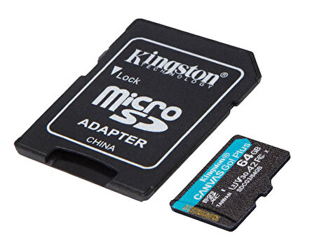 Kingston SDCG3/64GB 64 GB 170/70MB/s SDXC Class 3 UHS-I Canvas Go microSD Kart