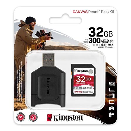 KINGSTON 32GB SDHC CLASS 10 Hafıza Kartı +Kart Okuyucu MLPR2/32GB