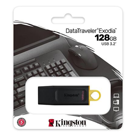 Kingston 128GB Exodia USB3.2 Gen.1 USB Bellek