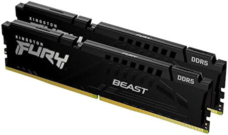 Kingston FURY Beast 16GB 4800MT/s DDR5 CL38 Masaüstü Bellek Siyah PnP KF548C38BB-16 OUTLET