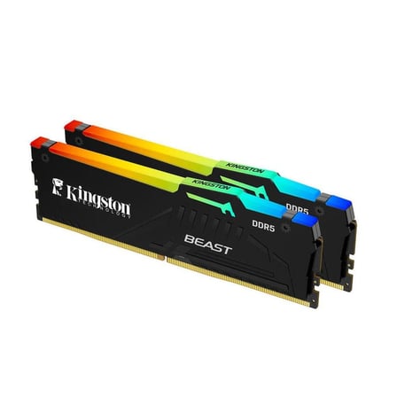 Kingston Beast RGB 64GB (2x32GB) DDR5 6000MHZ CL30 Siyah Ram-KF560C30BBEAK2-64TR
