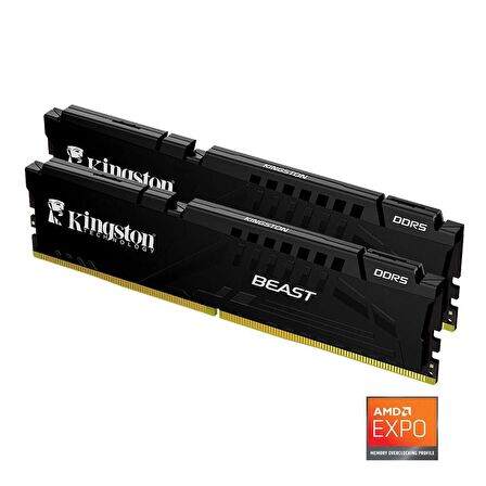 KINGSTON BEAST EXPO KF560C36BBEK2-32TR 32GB DDR5 6000MHz CL36 MASAÜSTÜ RAM BELLEK (2X16GB)