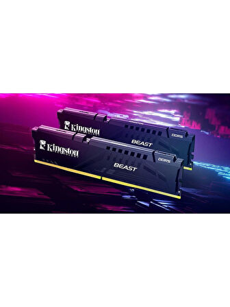 (OUTLET)KINGSTON 16GB 6000MT/s DDR5 CL30 DIMM (Kit of 2) Beast Black EXPO Turkey KF560C30BBEK2-16TR - RAM