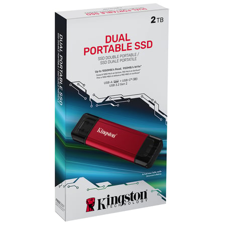 Kingston SPSD 2TB USB 3.2 Type-C Tasinabilir Harici SSD 1050MB Okuma/950MB Yazma