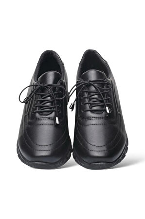 Kadın Günlük Rahat Comfort Taban  Spor Sneaker Ayakkabı SİYAH