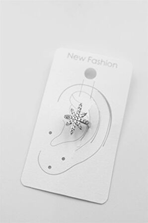 Kutup Yıldızı Kıkırdak Küpe - Gümüş