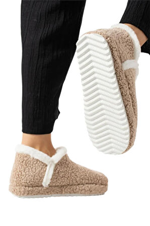 Kadın Panduf | Ev Botu | Ev Ayakkabısı Eva Kalın Hafif Kaymaz Taban BEJ